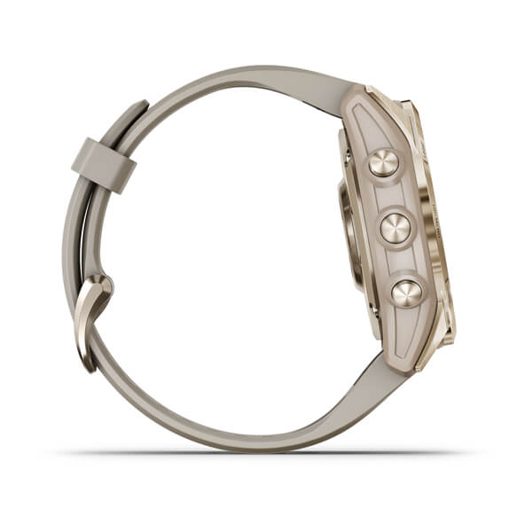 Garmin Fenix 7S Sapphire Cream Gold Titanium With Light Sand Band Full Display Watch