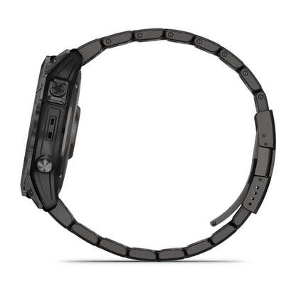 Garmin Fenix 7X Sapphire Solar Carbon Grey DLC Vented Titanium Band Full Display Watch