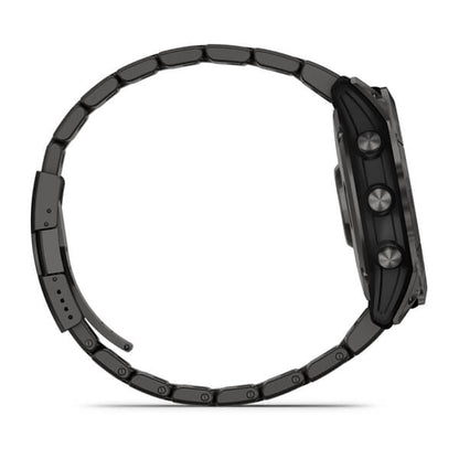 Garmin Fenix 7X Sapphire Solar Carbon Grey DLC Vented Titanium Band Full Display Watch