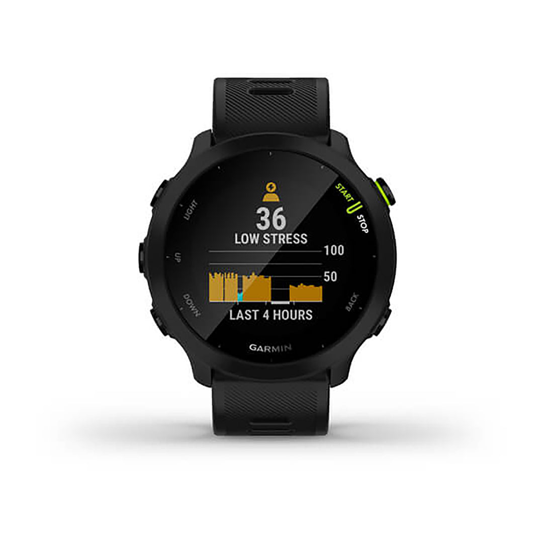 Garmin Forerunner 55 Silicone Black Strap Full Color Display Dial Watch - 010-02562-10