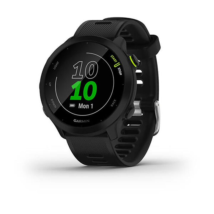 Garmin Forerunner 55 Silicone Black Strap Full Color Display Dial Watch - 010-02562-10