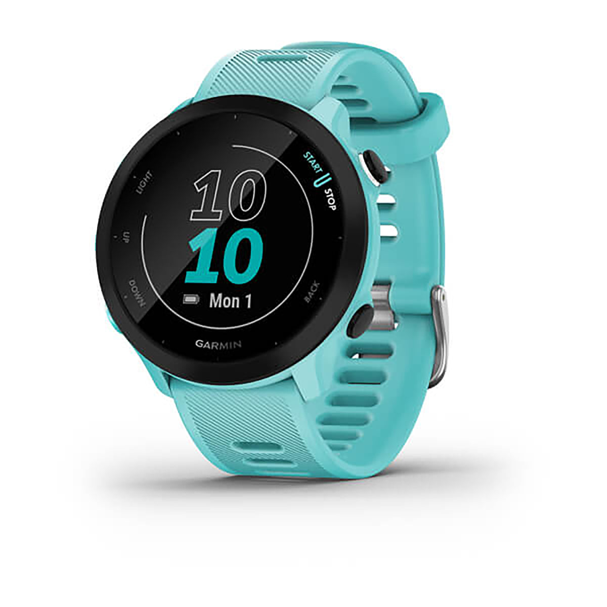 Garmin Forerunner 55 Silicone Aqua Blue Strap Full Color Display Dial Watch