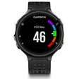 ساعة Garmin Forerunner 235 بشاشة ملونة كاملة وسوار سيليكون باللون الأسود/الرمادي