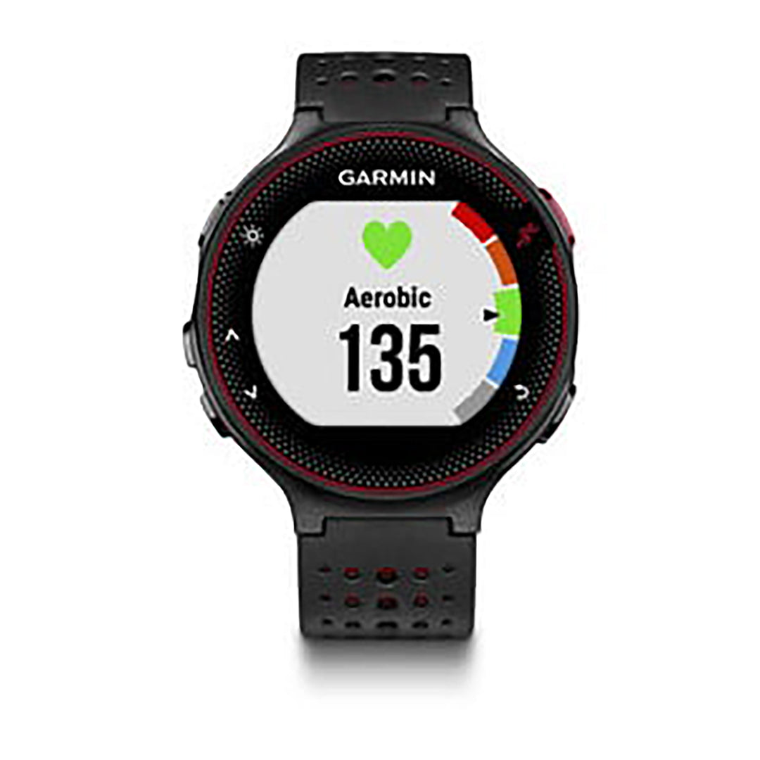 Garmin Forerunner 235 Silicone Black/Marsal Red Strap Full Color Display Dial Watch - 010-03717-71