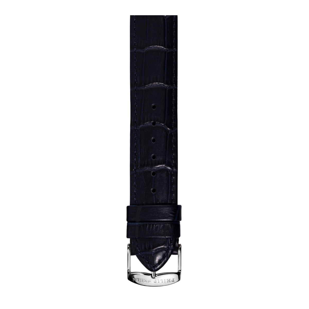 Philip Stein Signature Black Alligator-Print Strap Size 1