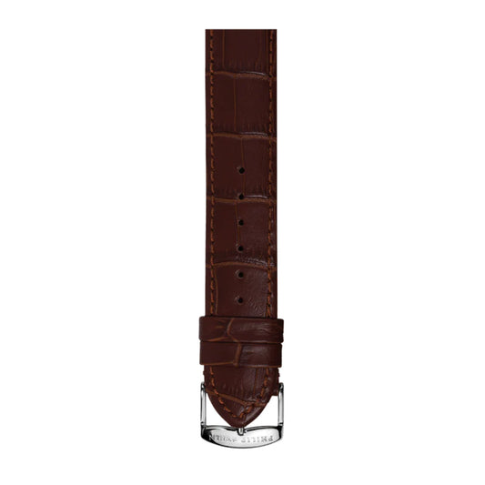 Philip Stein Signature Brown Alligator-print Strap Size 1