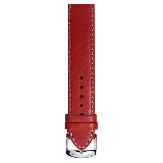 Philip Stein Signature Red Stitched Calf Strap Size 2
