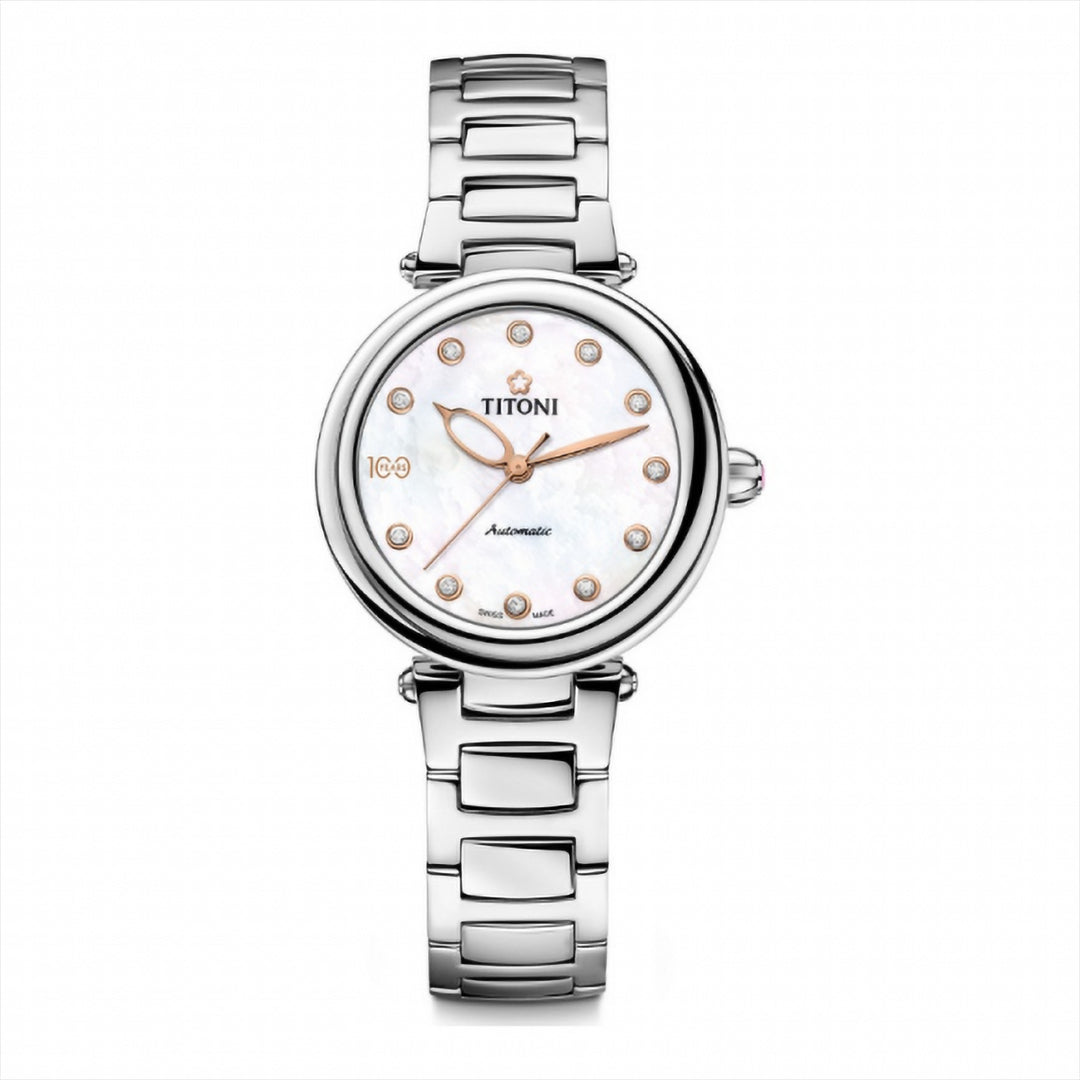 TITONI WOMEN'S MISS LOVELY AUTOMATIC MOTHER OF PEARL DIAL WATCH