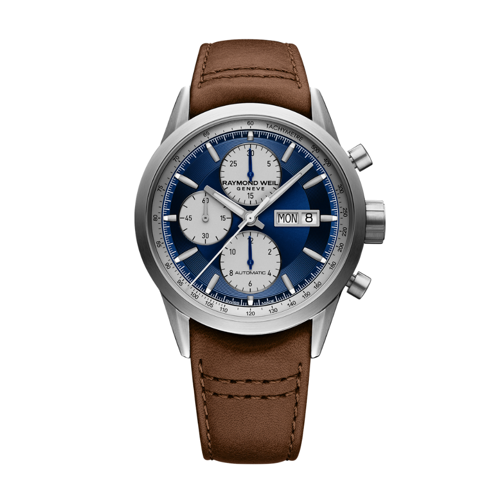 Raymond Weil Men's Freelancer Automatic Leather Strap Blue Dial Watch