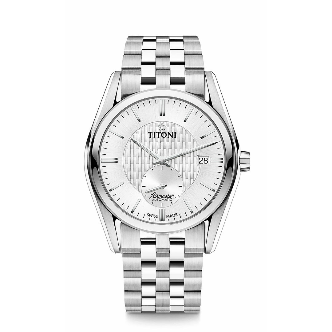TITONI MEN'S AIRMASTER AUTOMATIC SILVER DIAL WATCH