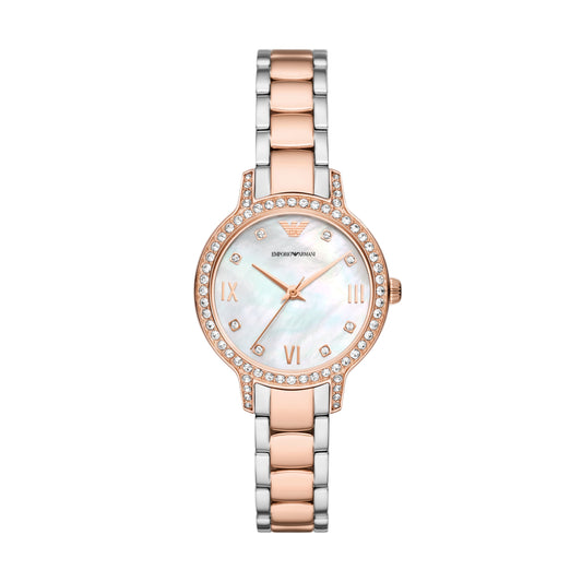 Emporio Armani Three-Hand Two-Tone Stainless Steel Watch
