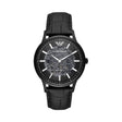 Emporio Armani Automatic Watch 21 JWL SS Leather Strap