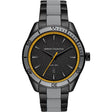 Armani Exchange Men's Three-Hand Date Black Dial Stainless Steel Watch