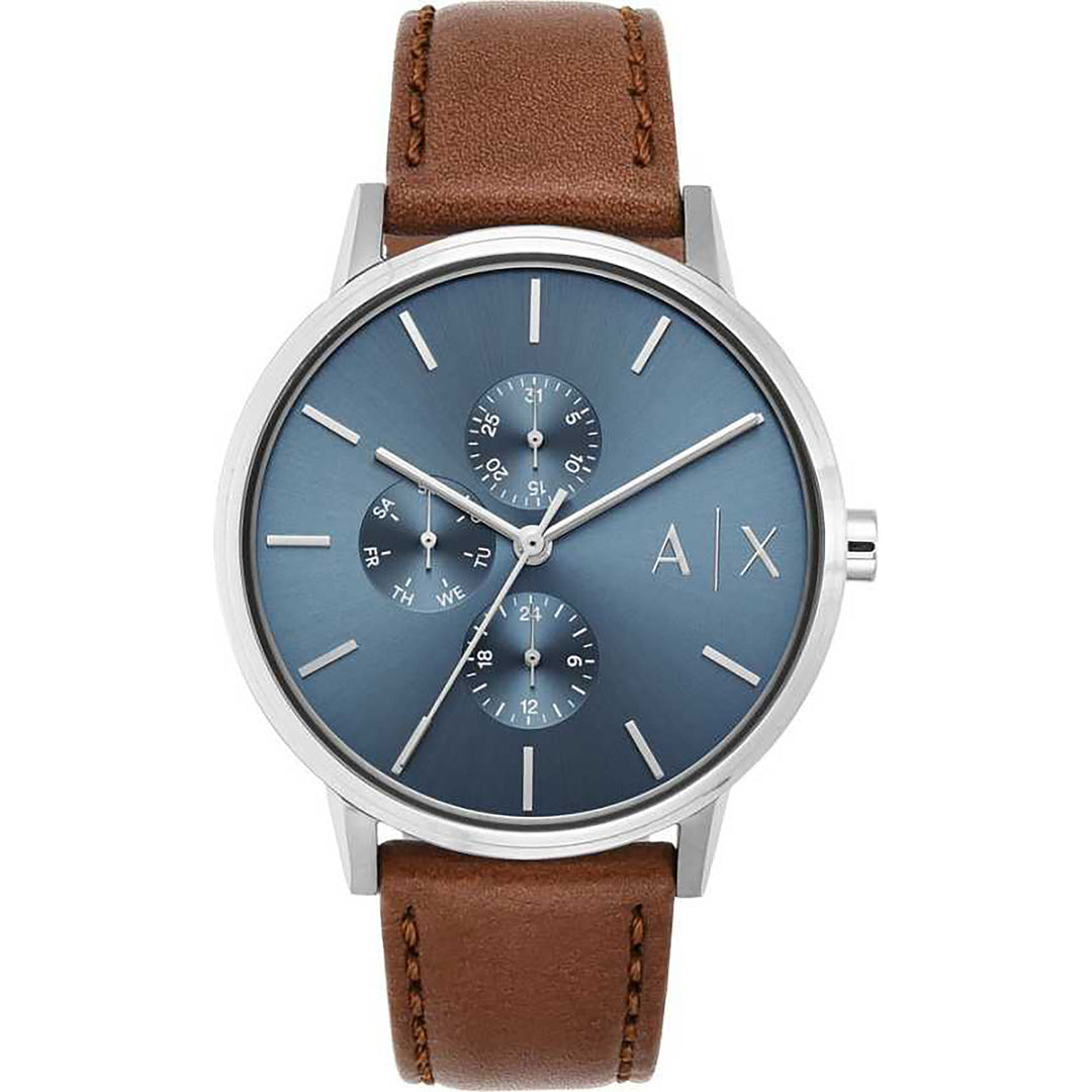 Armani Exchange Men's Cayde Fashion Quartz Blue Dial Watch
