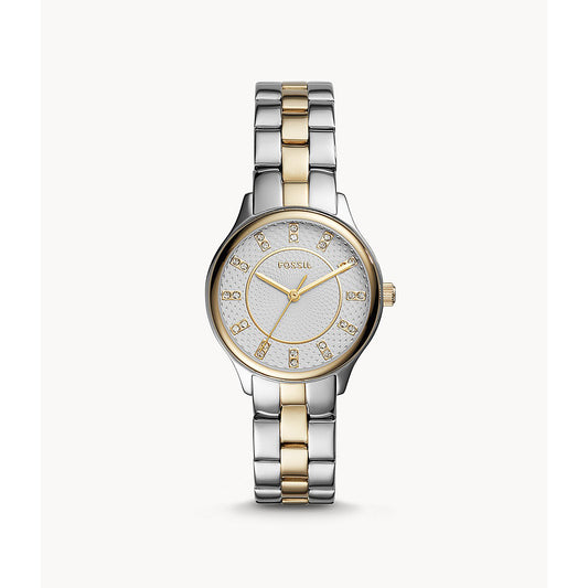 Fossil Analog Women's Watch Gold Plated Metal Bracelet