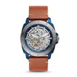 Fossil Automatic Men's Watch Stainless Steel Leather Strap