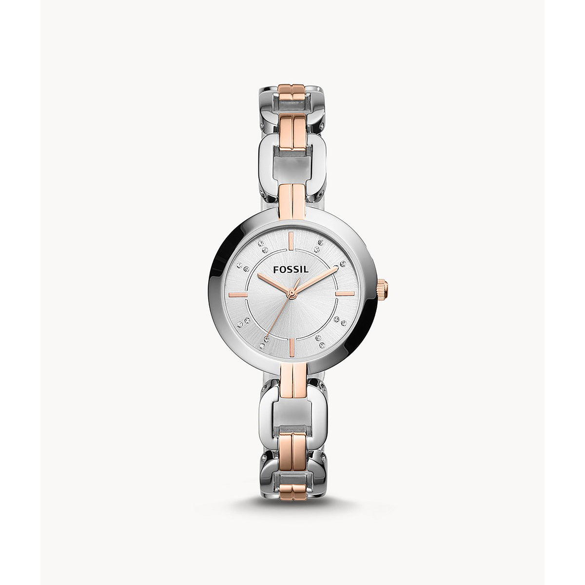 Fossil Analog Women's Watch Stainless Steel Metal Bracelet