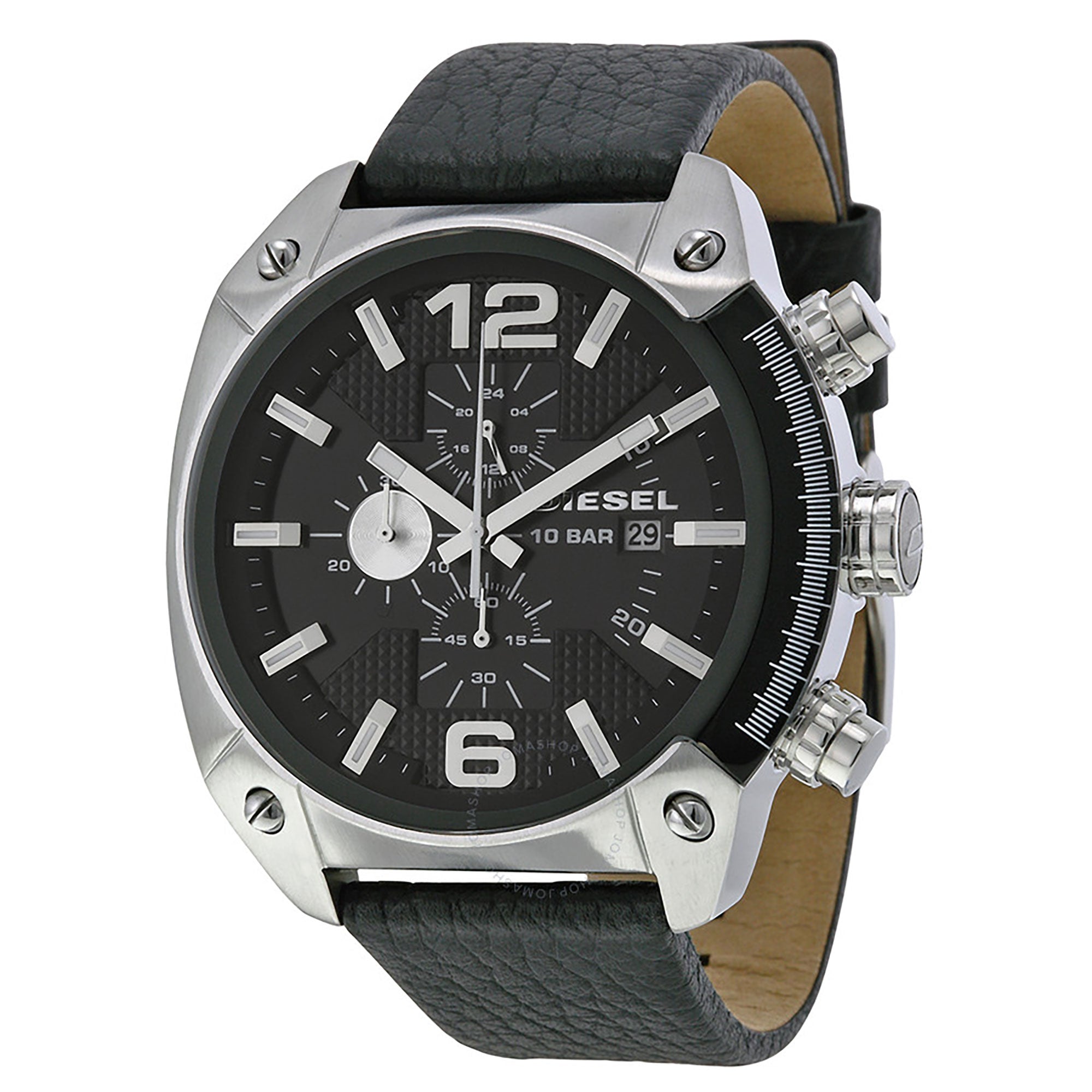 Diesel Men's 46mm Rasp Quartz Stainless Steel and Silicone Three-Hand  Watch, Color: Black (Model: DZ1807) : Clothing, Shoes & Jewelry - Amazon.com