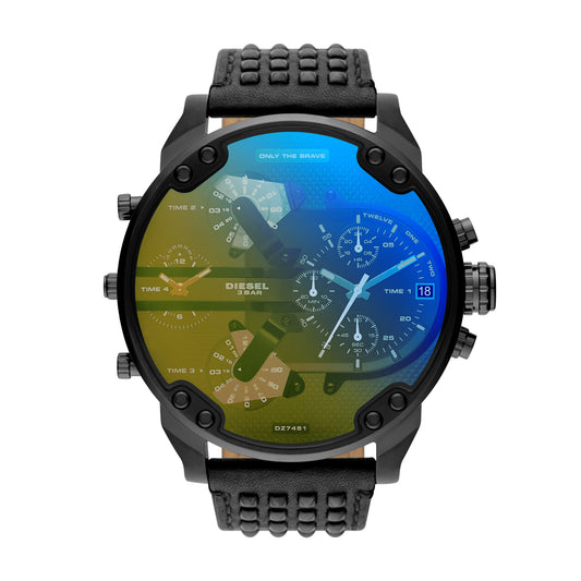 Diesel Analog Watch 0 JWL SS Leather Strap