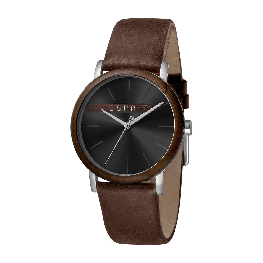 Esprit Men's Plywood Fashion Quartz Brown Watch