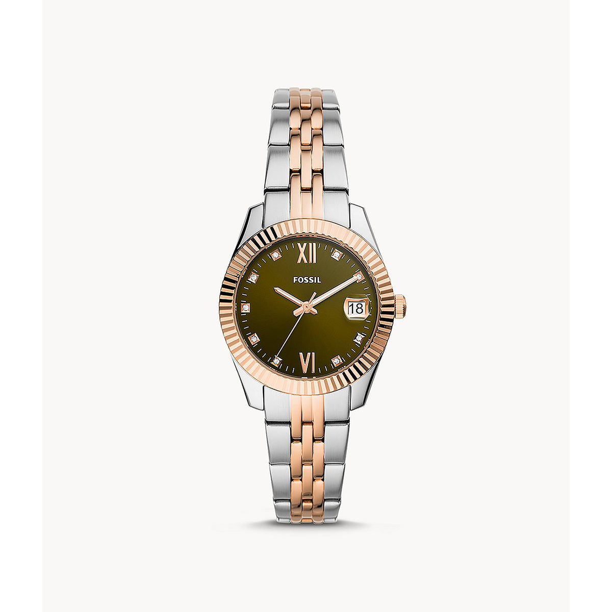 Fossil Analog Women's Watch Gold Plated Metal Bracelet