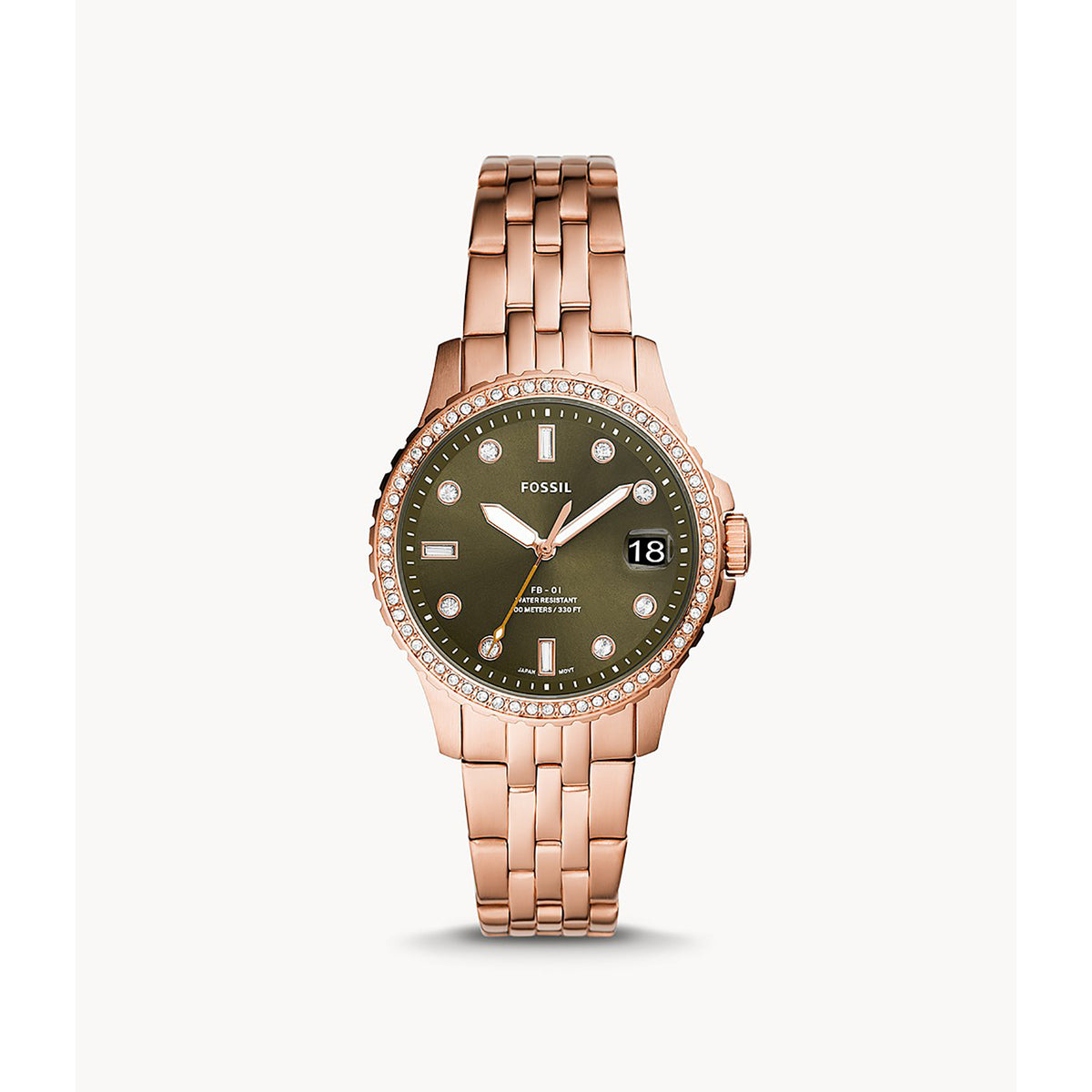 Fossil Analog Women's Watch Gold Plated Metal Bracelet