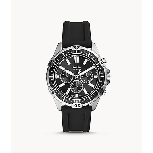 Fossil Analog Men's Watch Stainless Steel Plastic Strap
