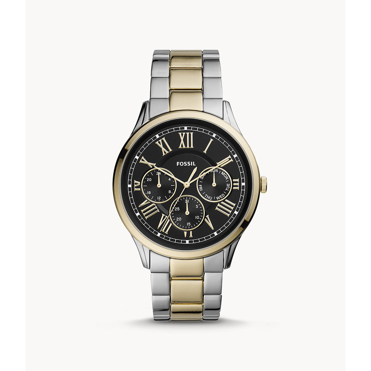 Fossil Analog Men's Watch Gold Plated Metal Bracelet