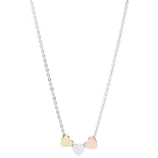 Fossil Sterling Silver Stainless Steel Necklace - JFS00400998