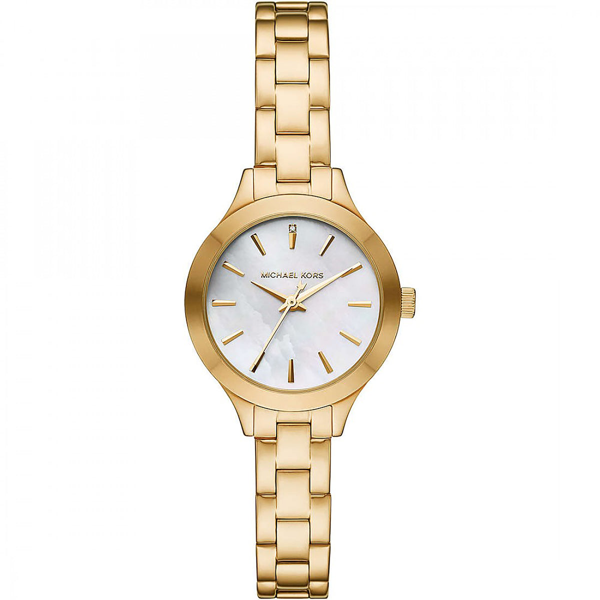 Michael Kors Mother of Pearl Analog Women's Watch Gold Plated Metal Bracelet