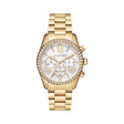 Michael Kors Lexington Lux Chronograph Gold-Tone Stainless Steel Women's Watch