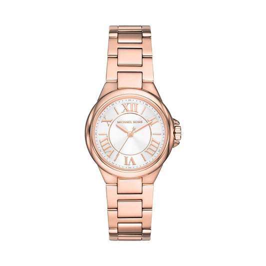 Michael Kors Camille Three-Hand Rose Gold-Tone Stainless Steel Women's Watch