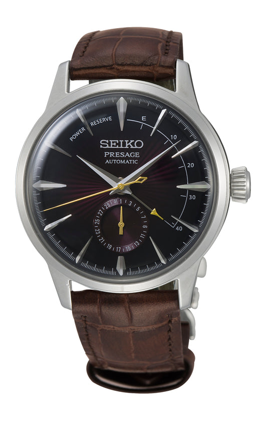 Seiko Men's Presage Automatic Watch with Power Reserve Indicator
