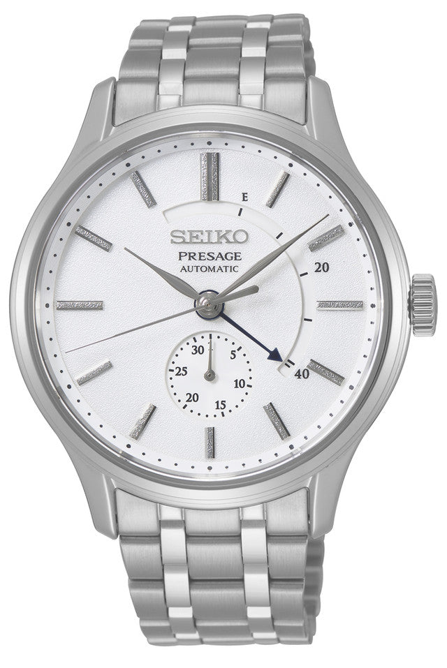 SEIKO Men's Presage Automatic Watch with Power Reserve Indicator