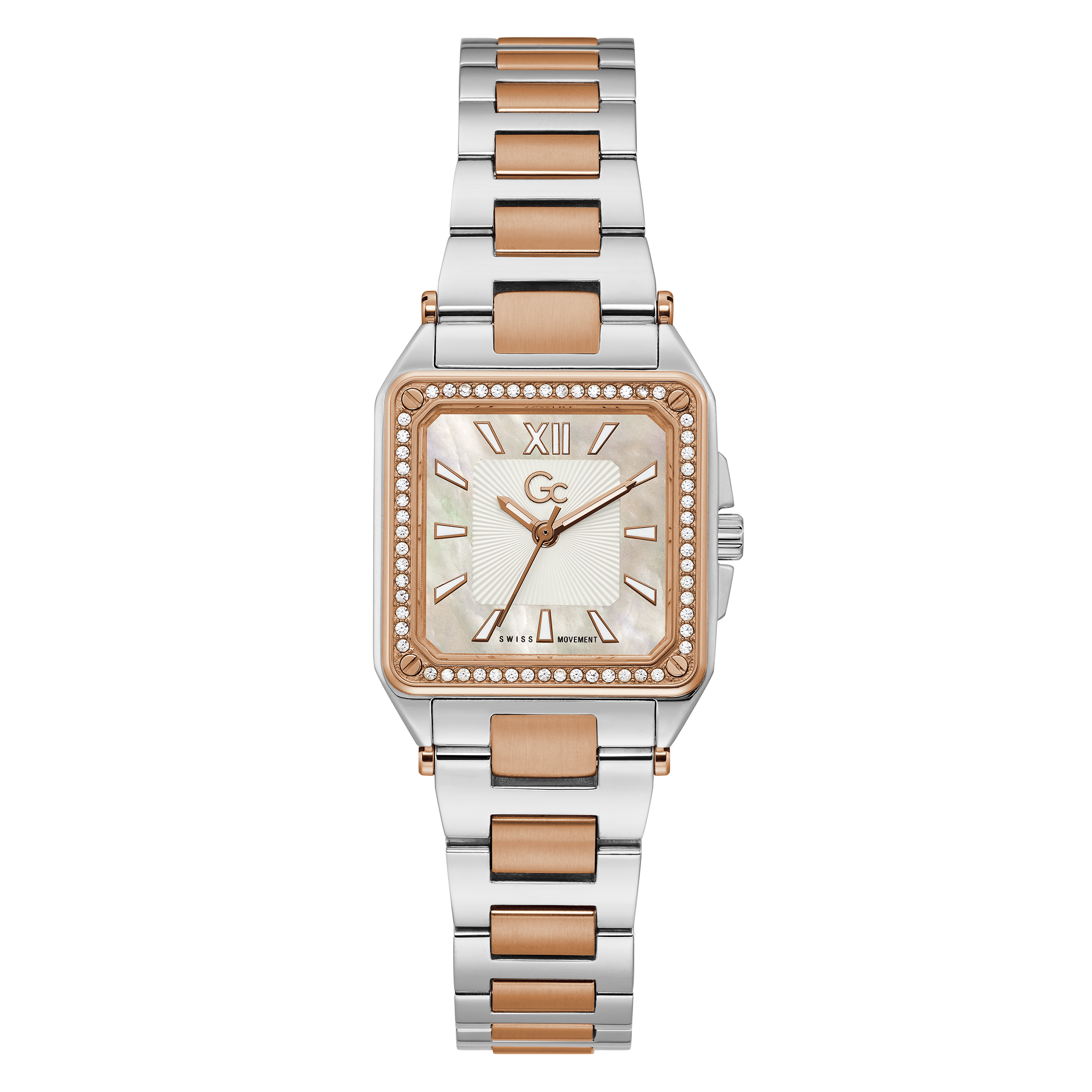 Gc Women's Watch Silver And Rose Gold Tone Case Quartz – The Watch House