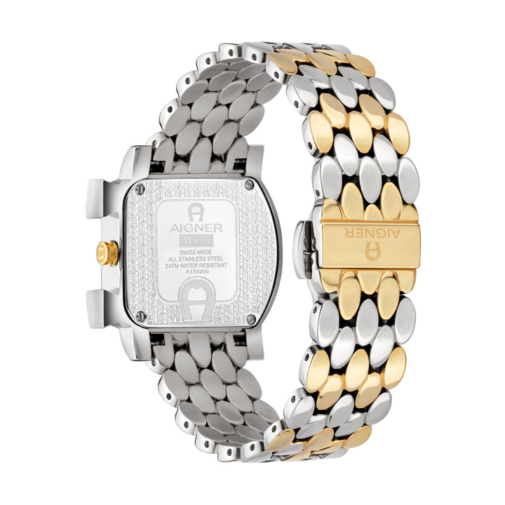 AIGNER MASSA LADIES TWO TONE GOLD BRACELET WHITE DIAL WATCH