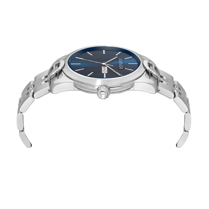 AIGNER VIAREGGIO GENTS STEEL BRACELET BLUE DIAL WATCH