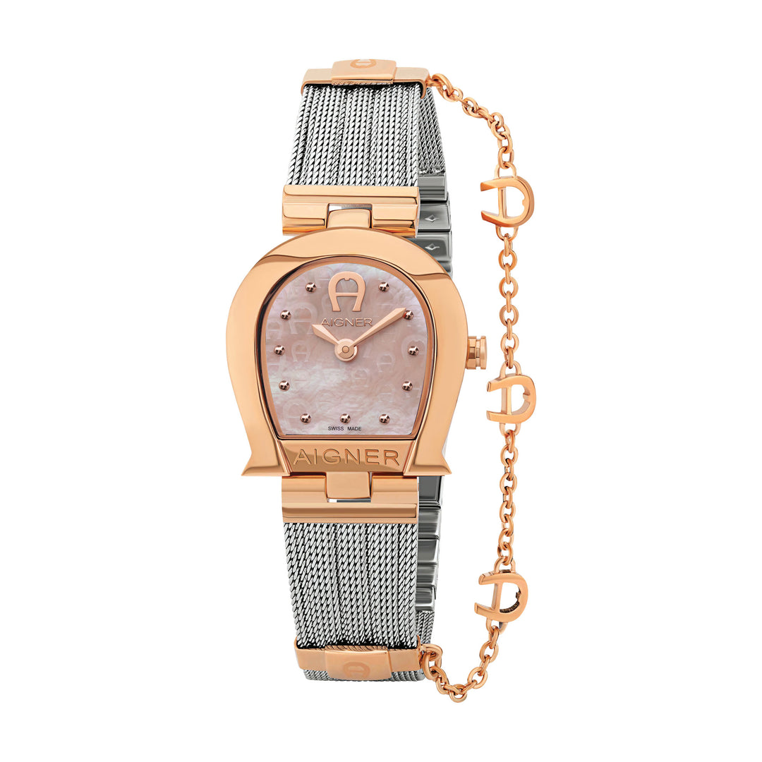 Aigner Cremona Ladies Two Tone Rose Gold Bracelet Blush Dial Watch | Ma115257 | The Watch House. Shop at www.watches.ae Regular price AED 2750 . Online offers available.