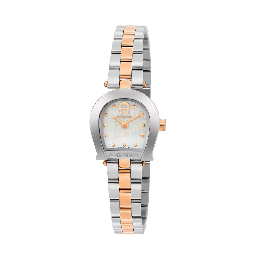 Aigner Muggia Ladies Two Tone Rose Gold Bracelet White Mop Dial Watch | Ma119203 | The Watch House. Shop at www.watches.ae Regular price AED 2875 . Online offers available.