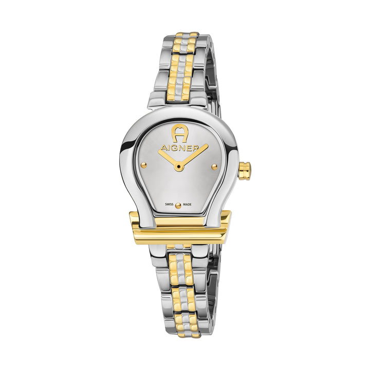 Aigner Tivoli Ladies Two Tone Yellow Gold Bracelet Silver Dial Watch | Ma167203 | The Watch House. Shop at www.watches.ae Regular price AED 2875 . Online offers available.