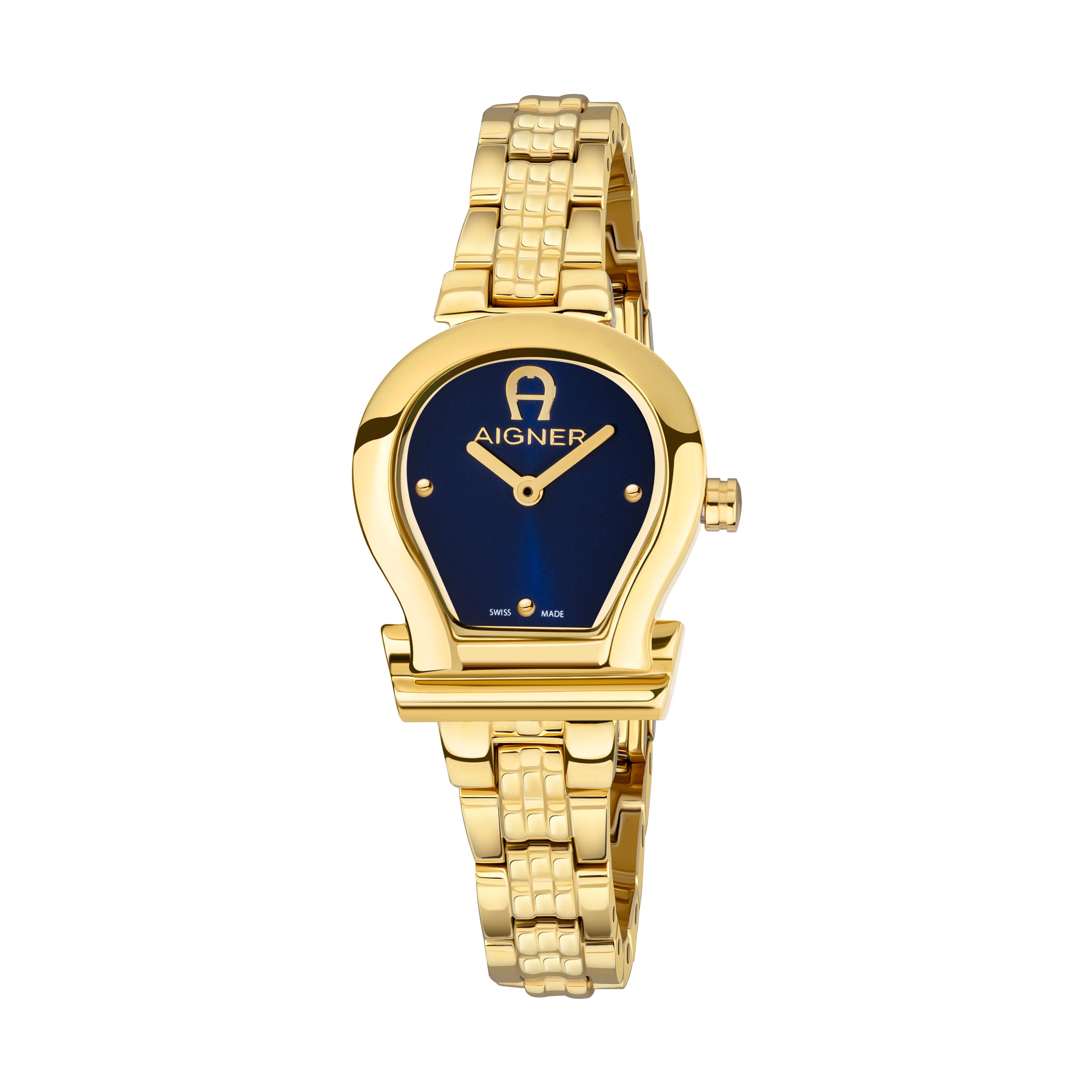 Aigner Tivoli Ladies Gold Bracelet Blue Dial Watch Ma167204