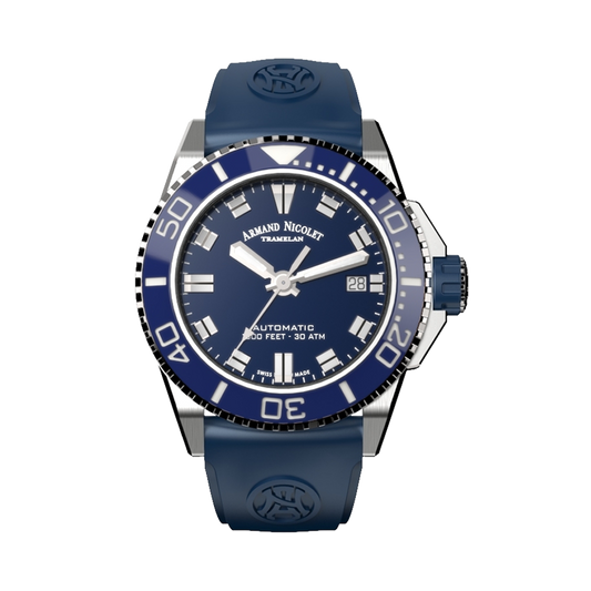 Armand Nicolet JS9-41 Men's Automatic Blue Strap Blue Dial Watch