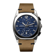Armand Nicolet J09-3 Men's Automatic Brown Strap Blue Dial Watch