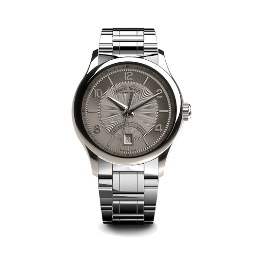 Armand Nicolet M02-4 Men's Automatic Steel Bracelet Grey Dial Watch