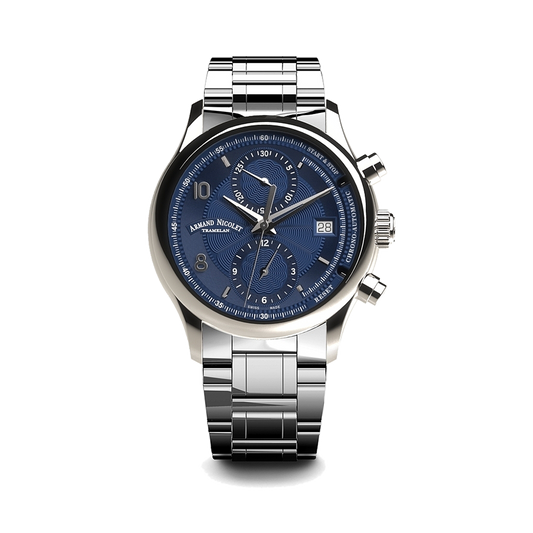 Armand Nicolet M02-4 Men's Automatic Steel Bracelet Blue Dial Watch