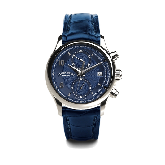 Armand Nicolet M02-4 Men's Automatic Blue Strap Blue Dial Watch