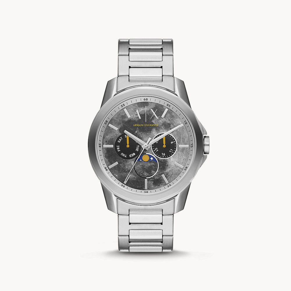 Armani Exchange Men's Moonphase Multifunction Stainless Steel Watch