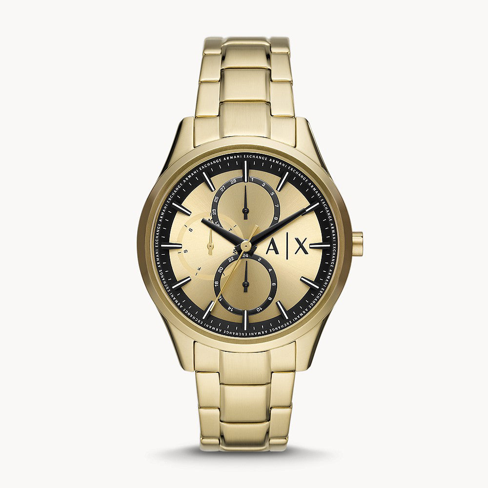 Armani Exchange Men's Multifunction Gold-Tone Stainless Steel Watch