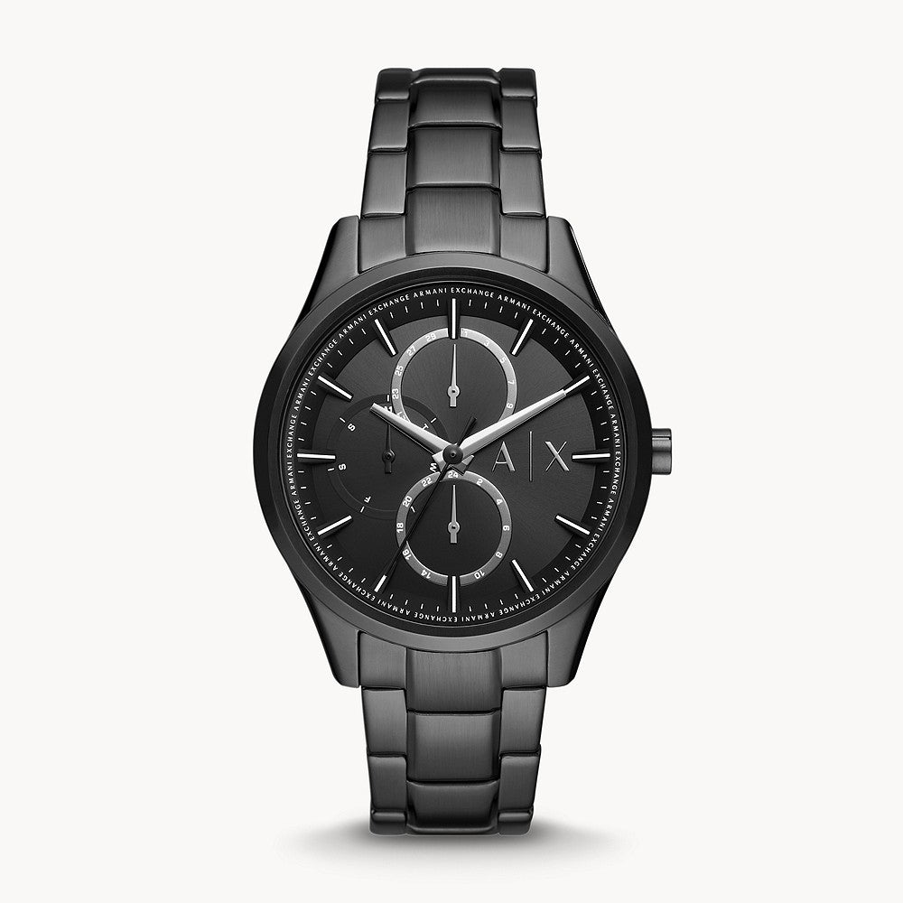 Armani Exchange Men's Multifunction Black Stainless Steel Watch