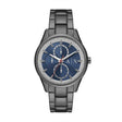 Armani Exchange Men's Multifunction Gunmetal Stainless Steel Blue Dial Watch